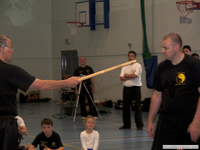 Guardian John Russell demonstrating self defense with Niall Whyte at the Summer Course